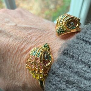 Kurt Geiger Gold Bracelet with Multicolor Crystals